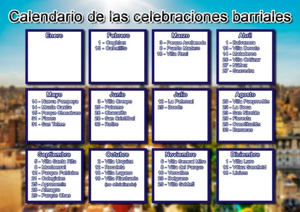 Calendario de cumpleaños barriales